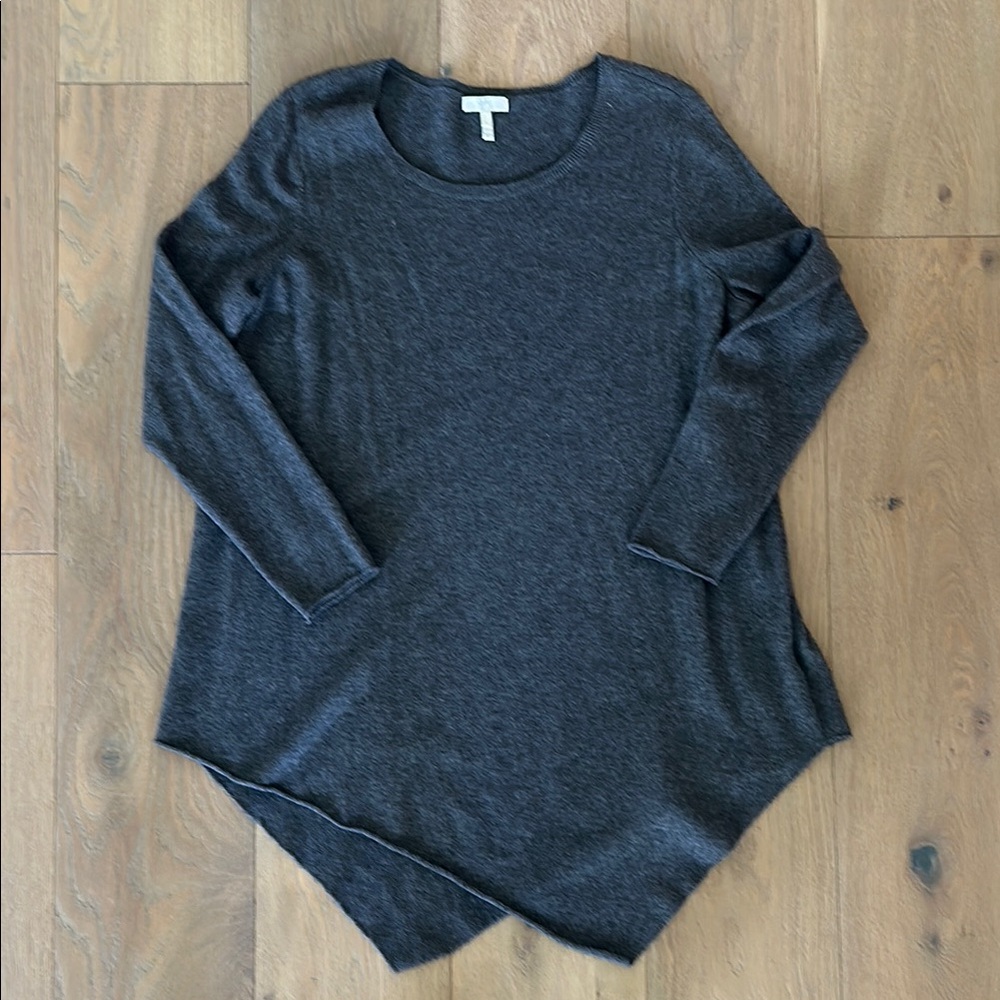 Joie Charcoal Asymmetrical Hem Sweater